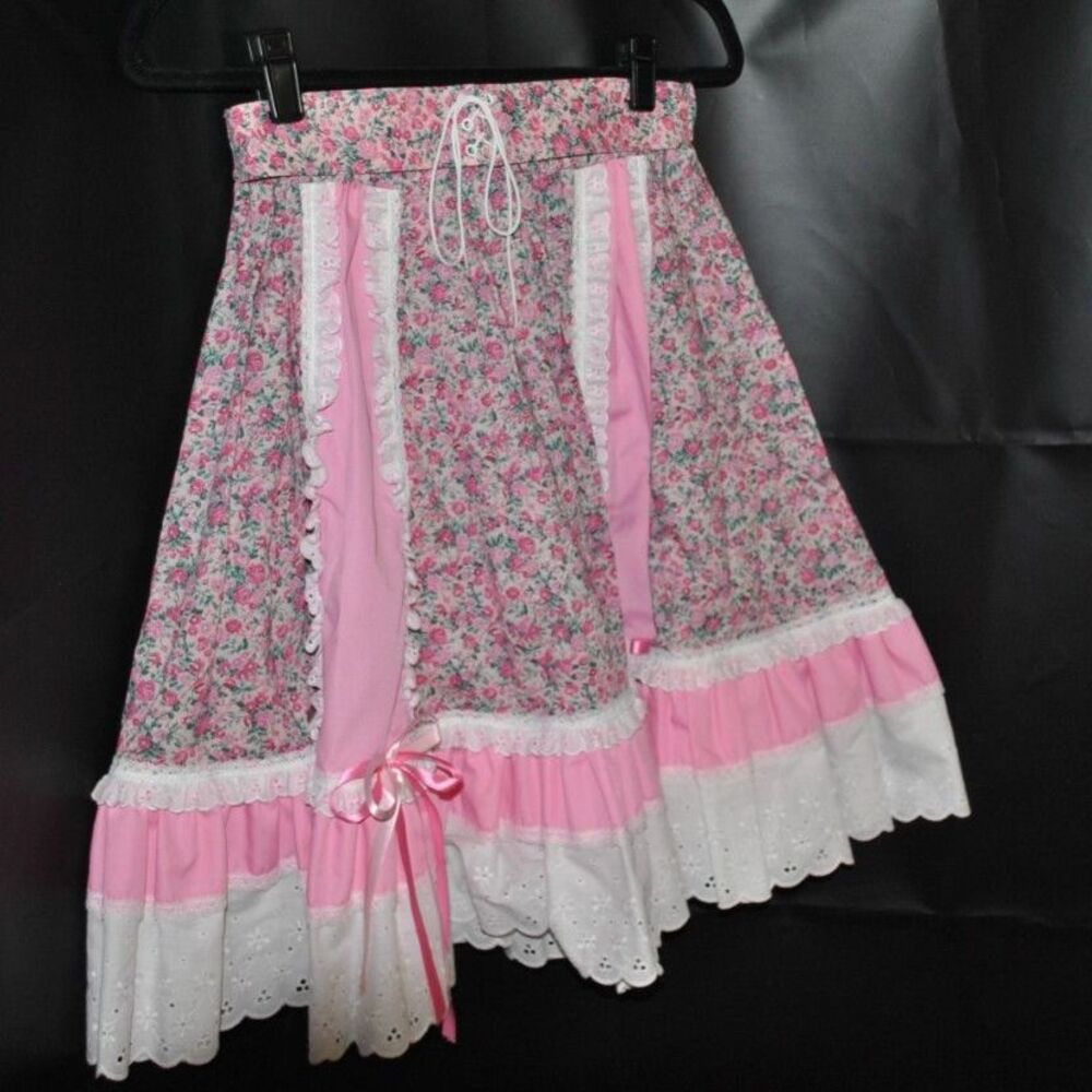 Vintage Fun & Fancy Originals Redding, CA Pink Square Dancing Prairie Skirt